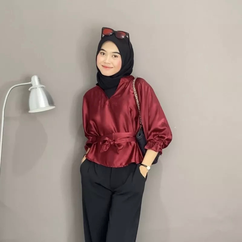 MARA BLOUSE SATIN - Cirebon Cloth