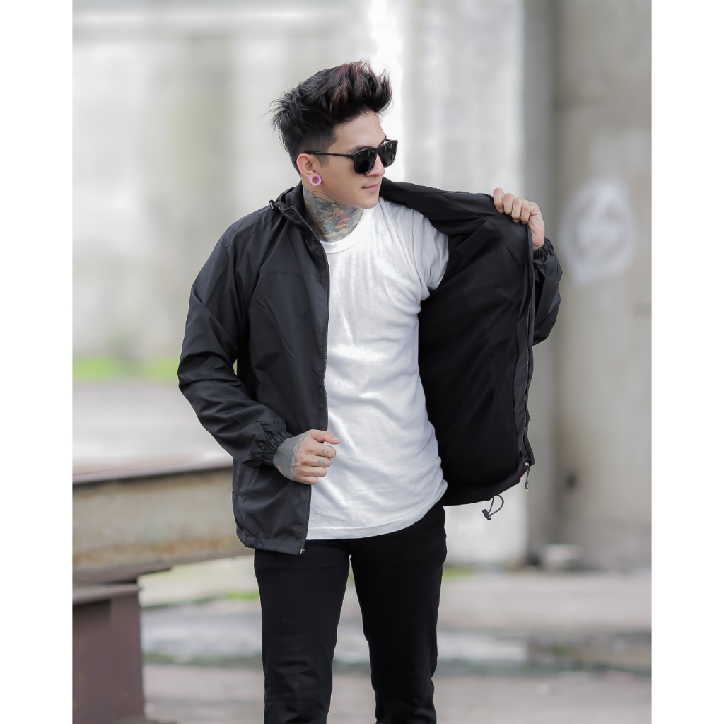 JAKET PARKA SIMPLE HITAM 02 - JAKET PARKA OUTDOOR - JAKET GUNUNG SIMPLE - JAKET PARKA PARASUT - JAKET MOTOR - JAKET HIKING