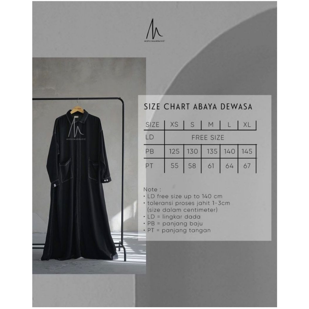 FREEBOOKED IZZAH ABAYA MUSLIMAH BASIC