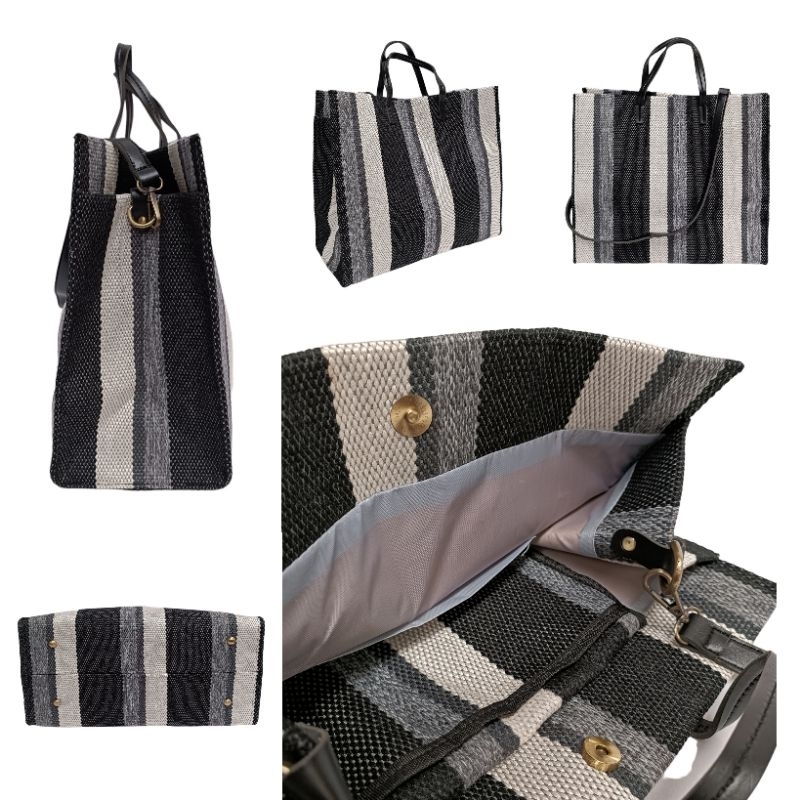 Tas Wanita Elegan TW241 Strips Pattern Casual Women Shoulder Bag