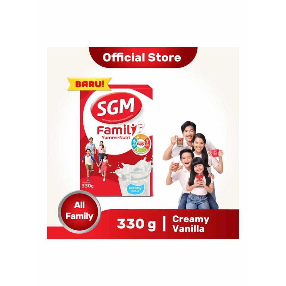 

SGM Family Susu Bubuk Yummi-Nutri Vanila 330G
