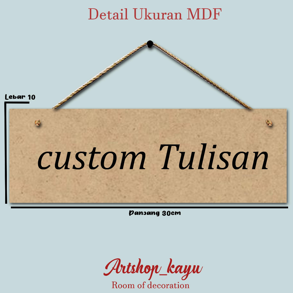 Hiasan Dinding Aesthetic custom Nama walldecor pajangan Pintu