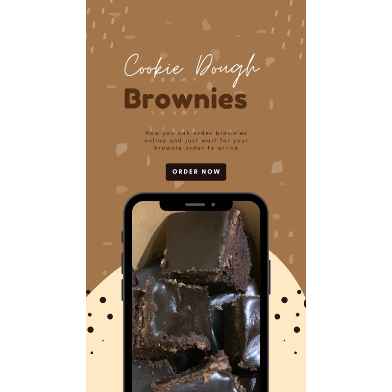 

Cookie dough brownies cup
