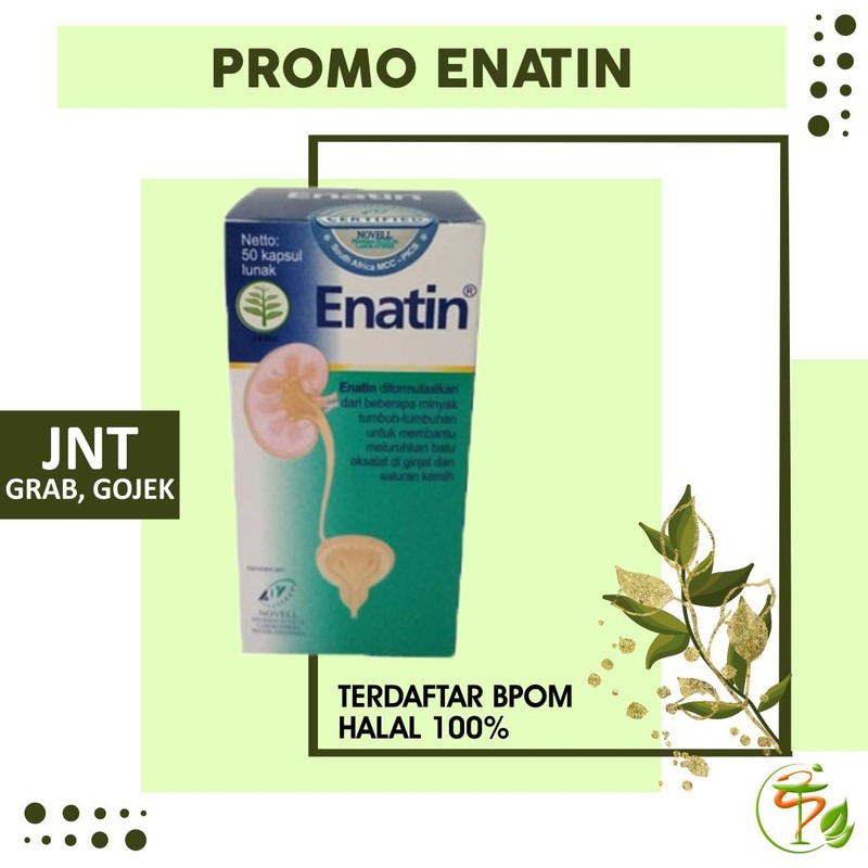 Enatin Softgel isi 50 untuk Mengobati Batu Ginjal dan Batu Empedu
