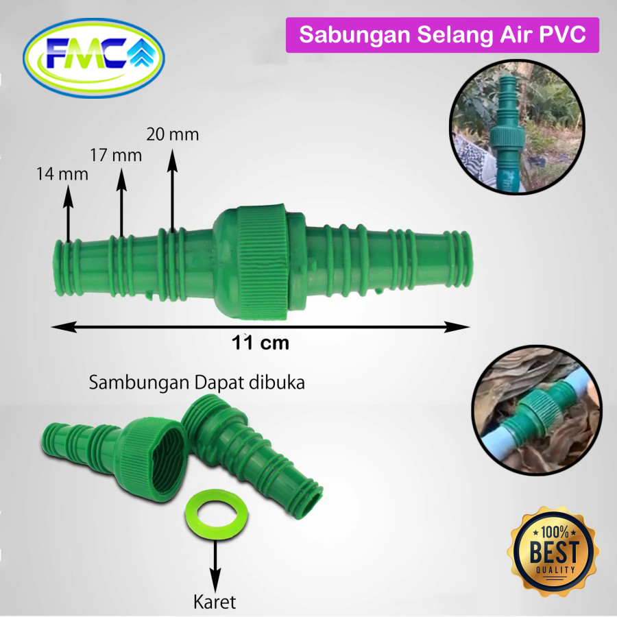 Sambungan Selang Air Anti Bocor Plastik Drat Pipa Air Praktis Kuat Konektor Penyambung Slang PVC Murah