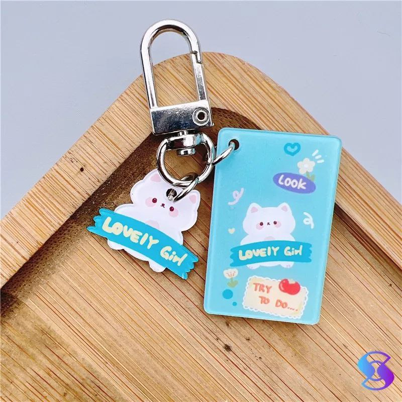 Keychain Kotak Hiasan Tas Gantungan Kunci