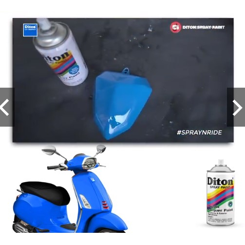 Pilox Diton Indigo Blue 8502 300ml Warna Biru Cerah Kilap Mengkilap Glossy Sepeda Motor Mobil
