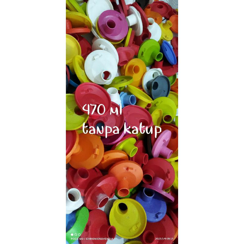 TUTUP GELAS GIANT TUPPERWARE PRELOVED/SEAL SMALL ROUND/SNACK UP