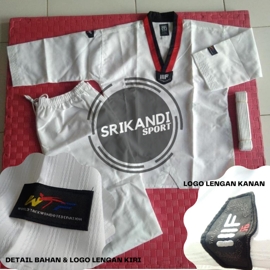 Dobok Taekwondo MOOTO IIIF / SERAGAM Taekwondo MOOTO IIIF BNWB Anak Dewasa Dobok KERAH MERAH HITAM B