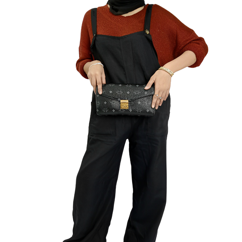 Clutch Mini Sling Bag Kulit Crossbody Bag Tas Bahu Make Up Kondangan Multifungsi Terbaru Korean Style Pesta Push Lock