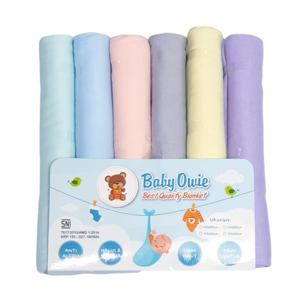 Baby Owie Bedong Bahan Kaos SNI isi 6 pcs