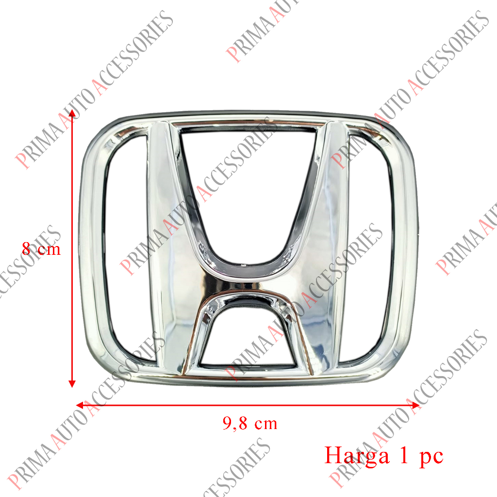 Logo Emblem Mobil Honda H ukuran 9,8 cm X 8 cm