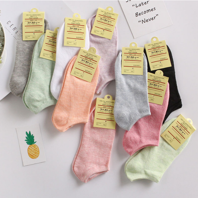 DOMMO - D2009 Kaos Kaki Polos Semata Kaki K312 / Kaos Kaki Ankle Cute / Socks Short Socks Sepatu / Kaos Kaki Warna Warni Polos