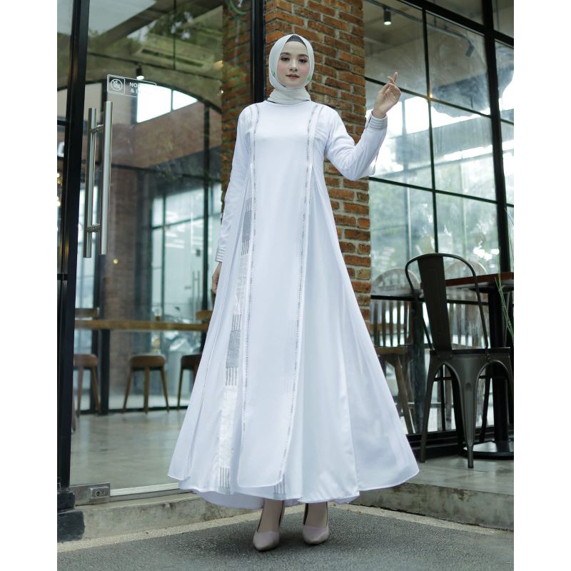 GAMIS ABAYA TURKEY SHANGHAI PUTIH