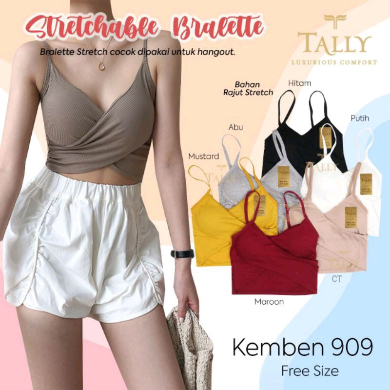 TALLY BRA BH KEMBEN BRALETTE 909 | CUP B KECIL | FREE SIZE | BAHAN RAJUT