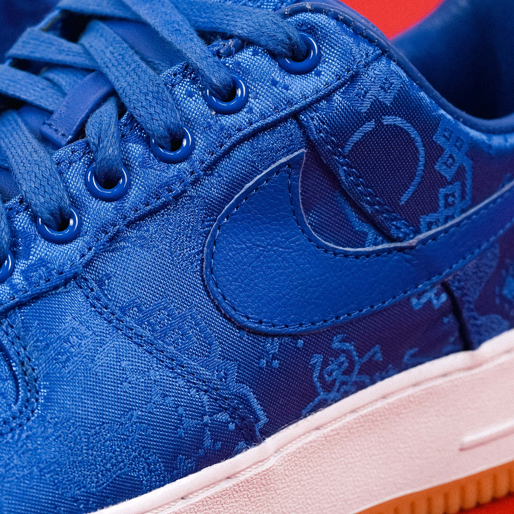 Air Force 1 x CLOT Blue Silk