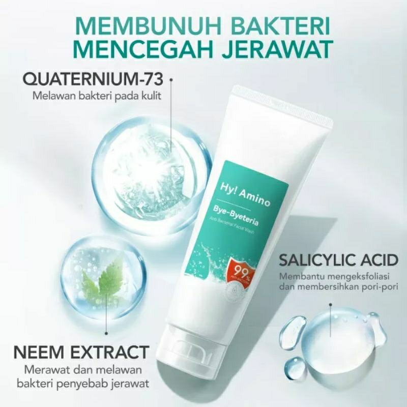 YOU Facial Wash Hy Amino 100gr - Sabun Wajah YOU