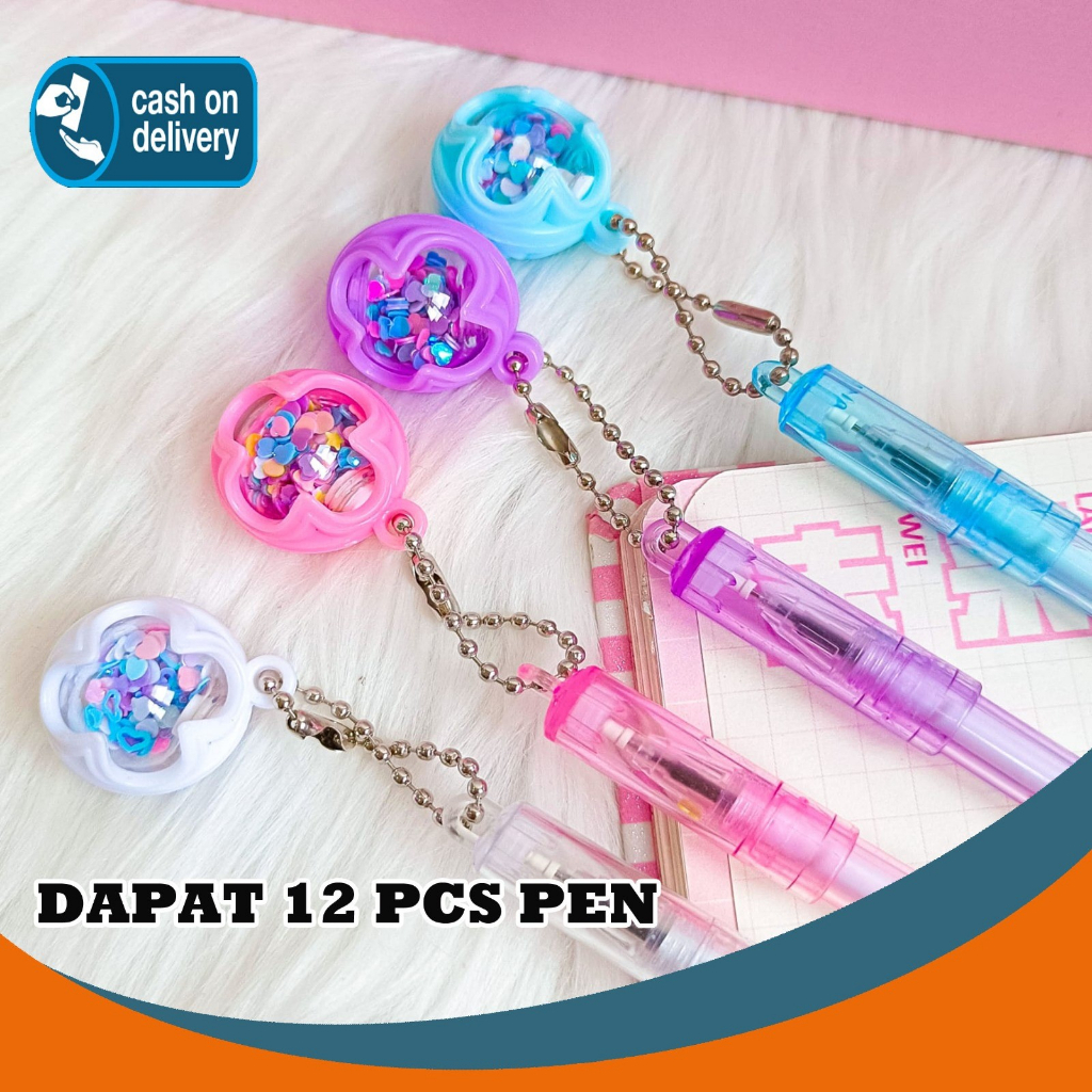 

SELUSIN PULPEN GANTUNGAN BULET BOLA BOLA MANIK ISI 12 PCS PEN GANTUNGAN ALAT TULIS BOLPOIN UNIK IMUT MURAH PEN GEL KARAKTER LUCU MURAH PENA