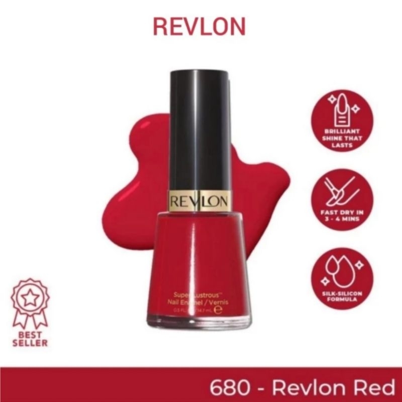 REVLON KUTEK KUKU NAIL ENAMEL 680 REVLON RED