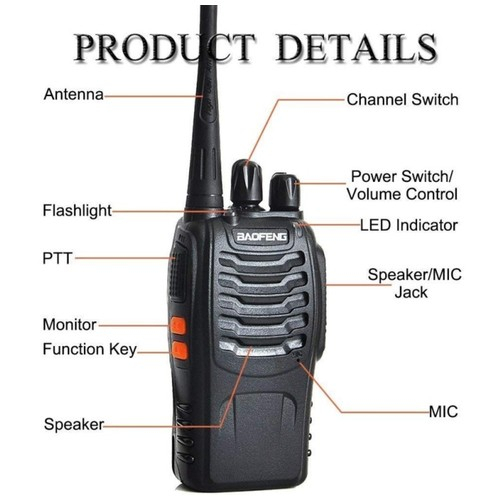 Walkie Talkie BF - 888S Bao Bf 888S Feng UHF 400-470 MHz New