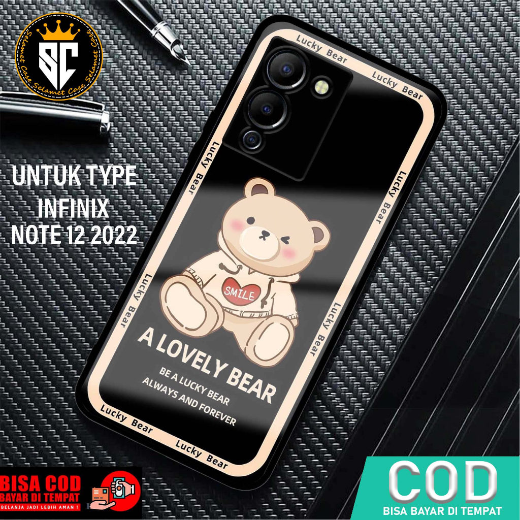 Case Infinix Note 12 2022 Selamet Case [BEAR] Fashion Case hp Infinix - Casing hp Infinix - Silikon 