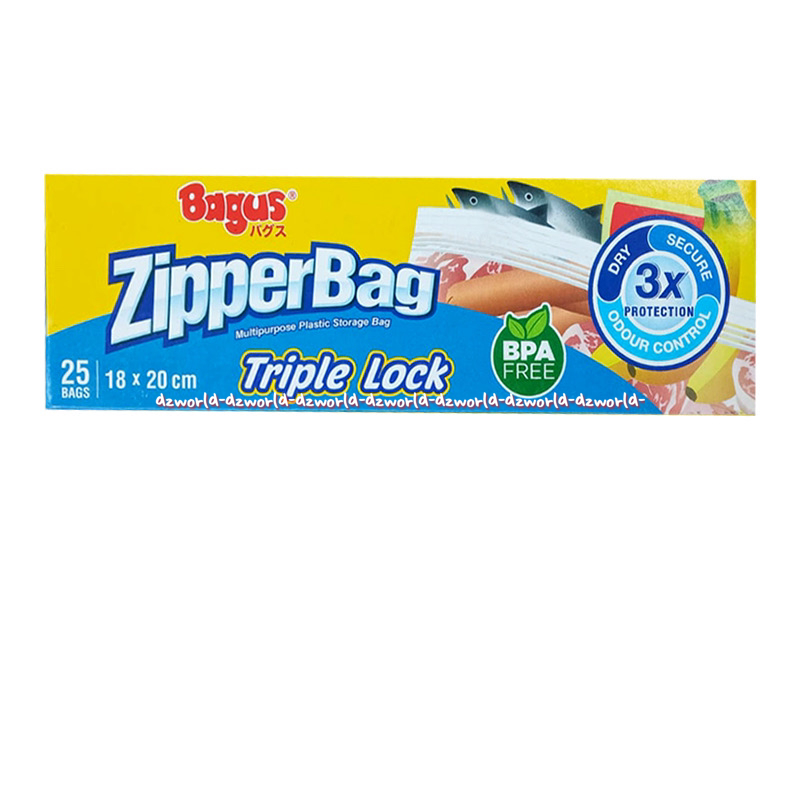 Zipperbag Tipple Lock 18X20cm Bagus Plastik Dengan Perekat Cocok Untuk Kulkas Freezer Plastic Storage Bag isi 25 bag BPA Free Dry