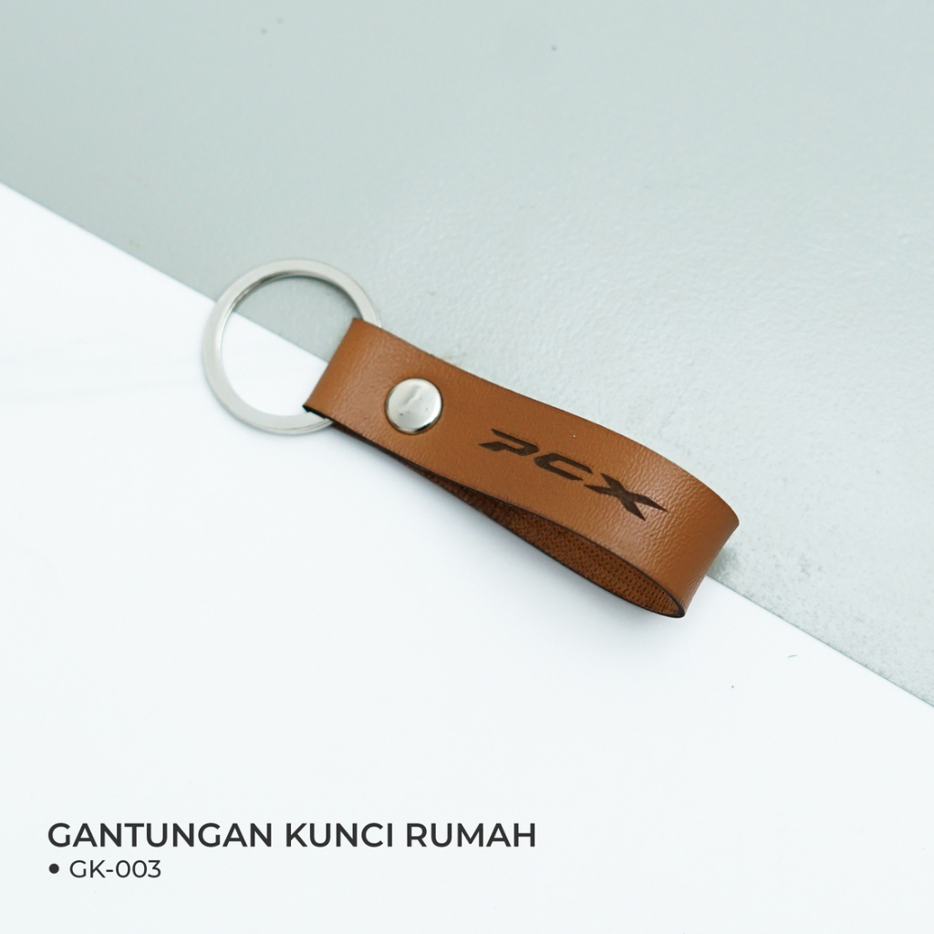 Gantungan Kunci Rumah Bahan Kulit Handmade Grafik Nama Murah Premium Berkualitas