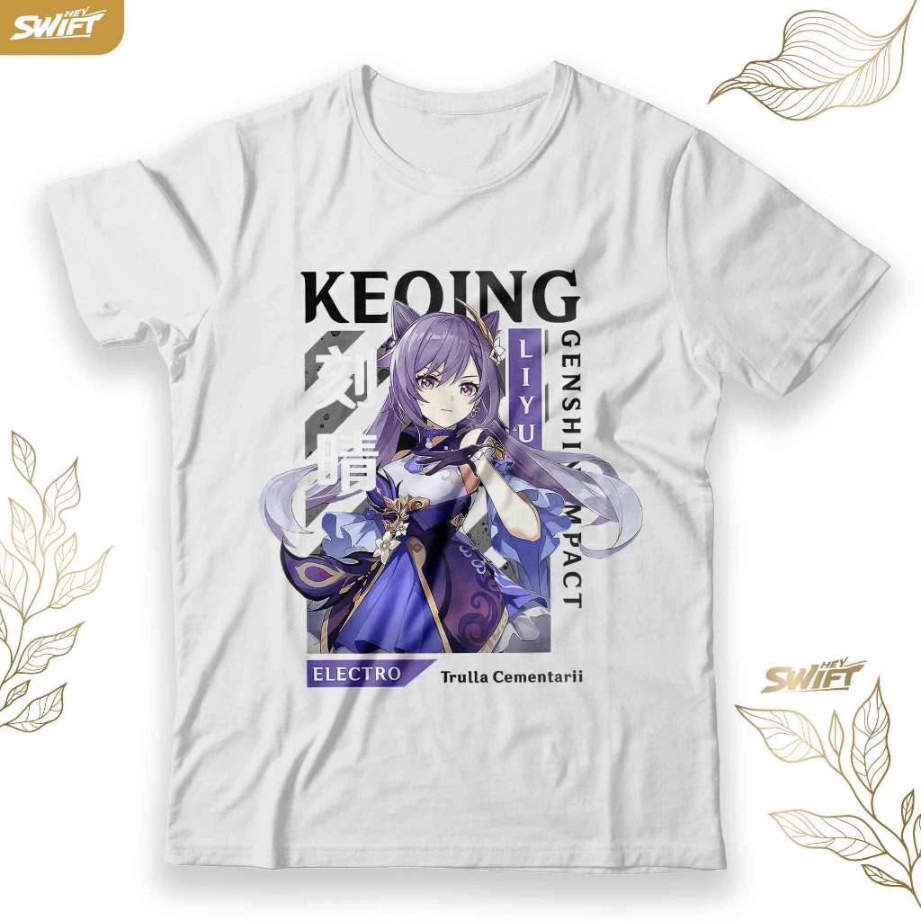 KAOS Keqing Genshin Impact TSHIRT BAJU DISTRO