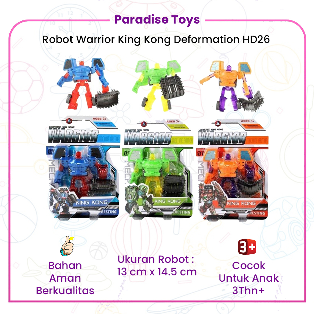 Mainan Robot Warrior King Kong Deformation HD26