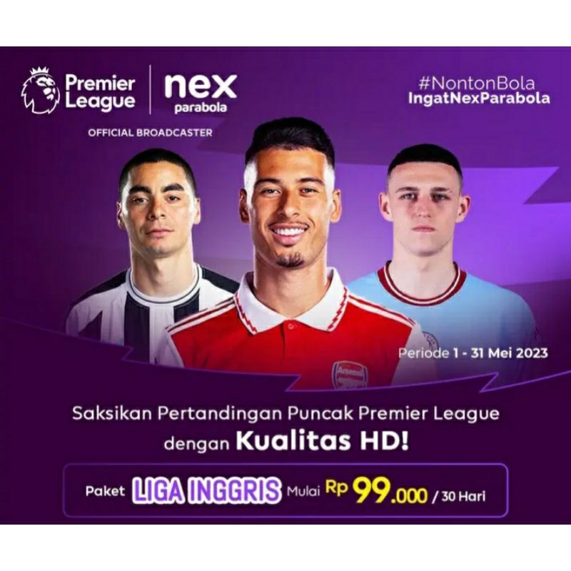 Paket Nex Parabola LIGA INGGRIS 30 Hari