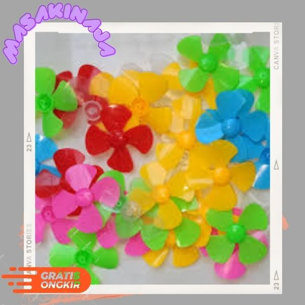 ◕.◕  Unik Baling Baling Kipas / Kitiran Layangan 8 cm (Plastik) Limited / Baling Kitiran Kipas Dinam
