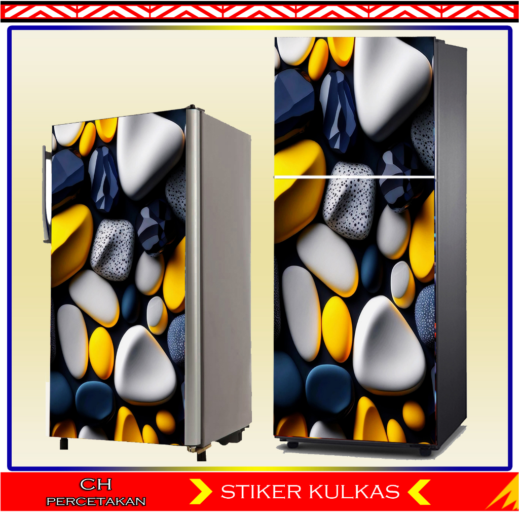 STIKER KULKAS 1PINTU, STIKER KULKAS 2PINTU, WALLPAPER KULKAS