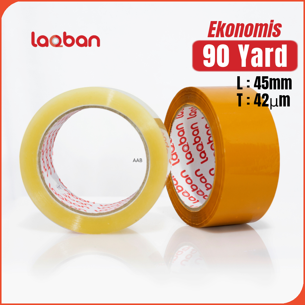 

vPack Lakban Bening Cokelat 90 Yard 45 mm Packing Adhesive Tape Perekat Ekonomis