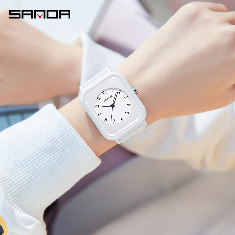 SANDA 6127 Jam Tangan Wanita Analog Tali Rubber Anti Air WATCHKITE WKOS