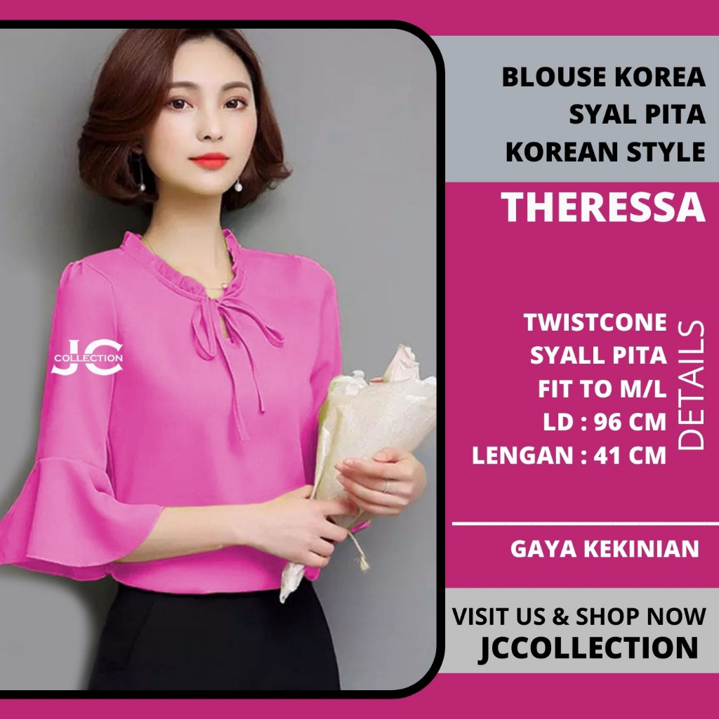 PROMO HEBOH Sale Blus Wanita Gaya Korea - JCCollections