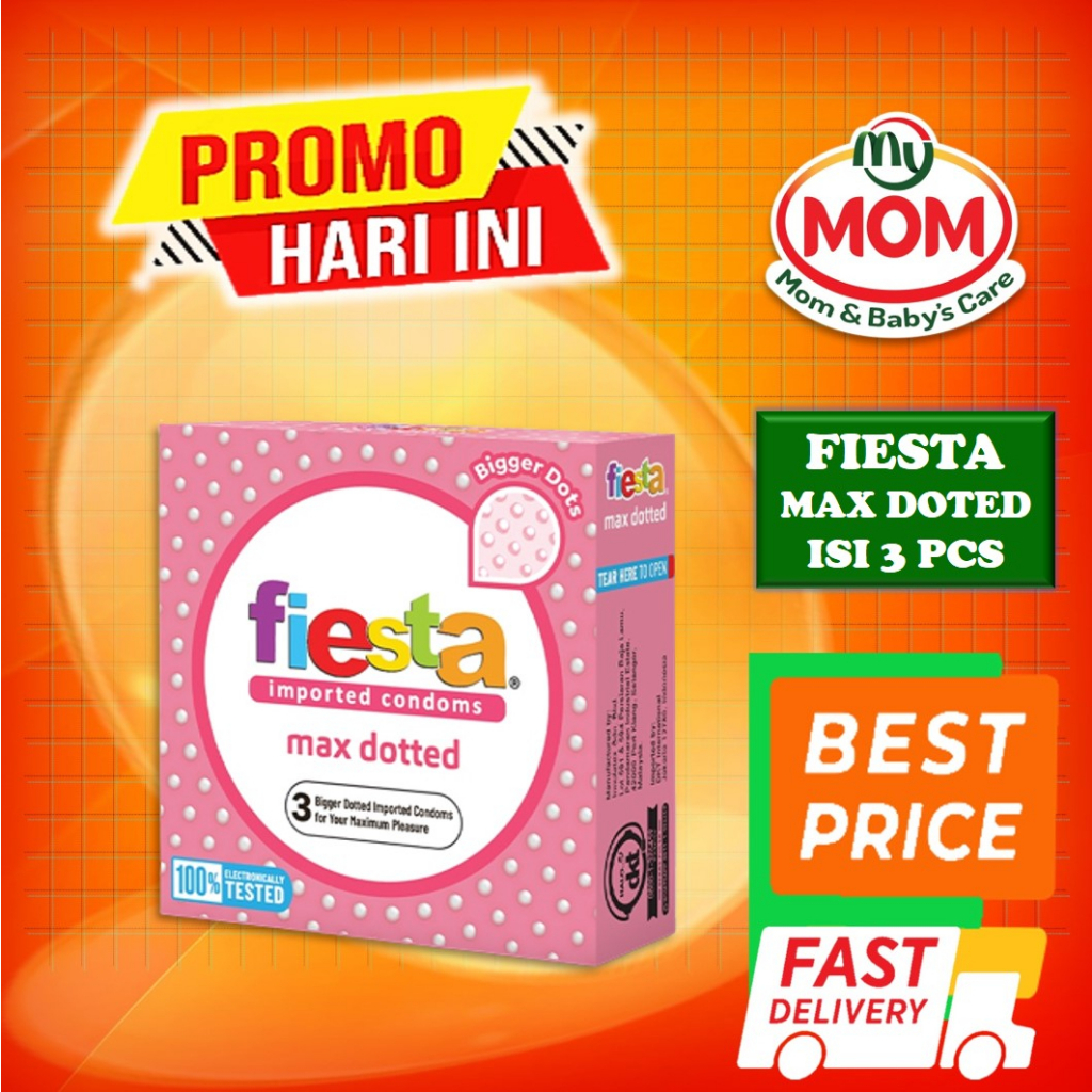 [BPOM] Kondom Fiesta Max Doted Isi 3 Pcs / Kondom Viesta Isi 3 Pcs / MY MOM