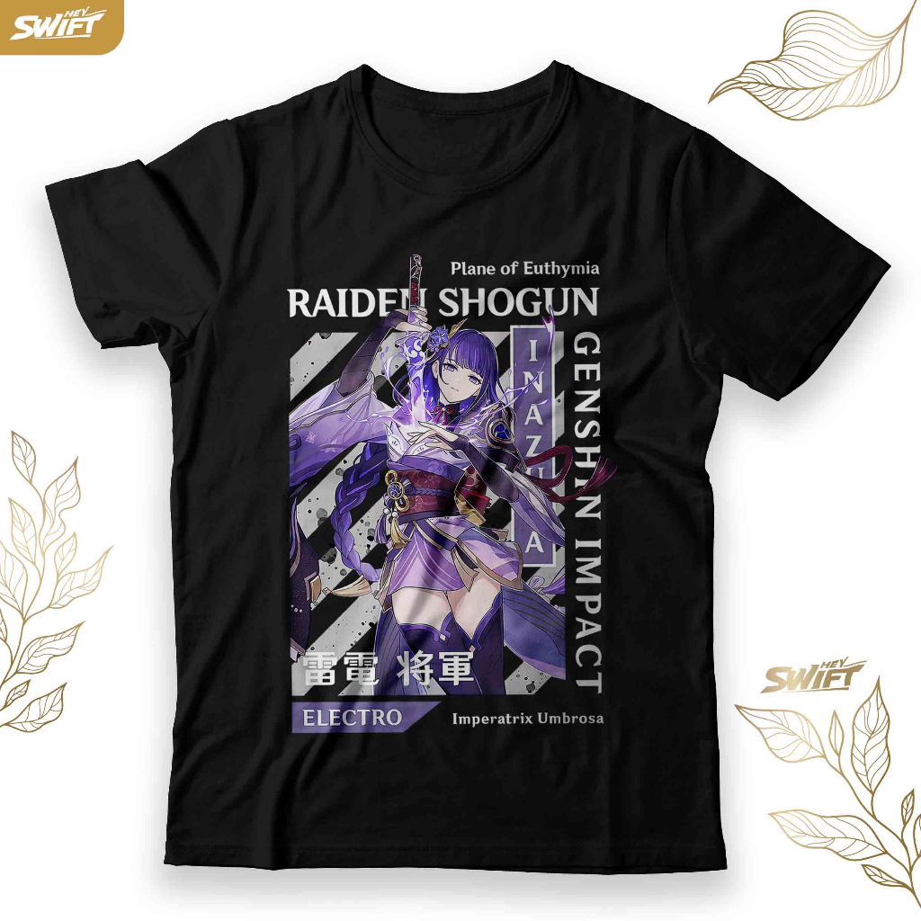 KAOS Shogun Raiden Genshin Impact TSHIRT BAJU DISTRO