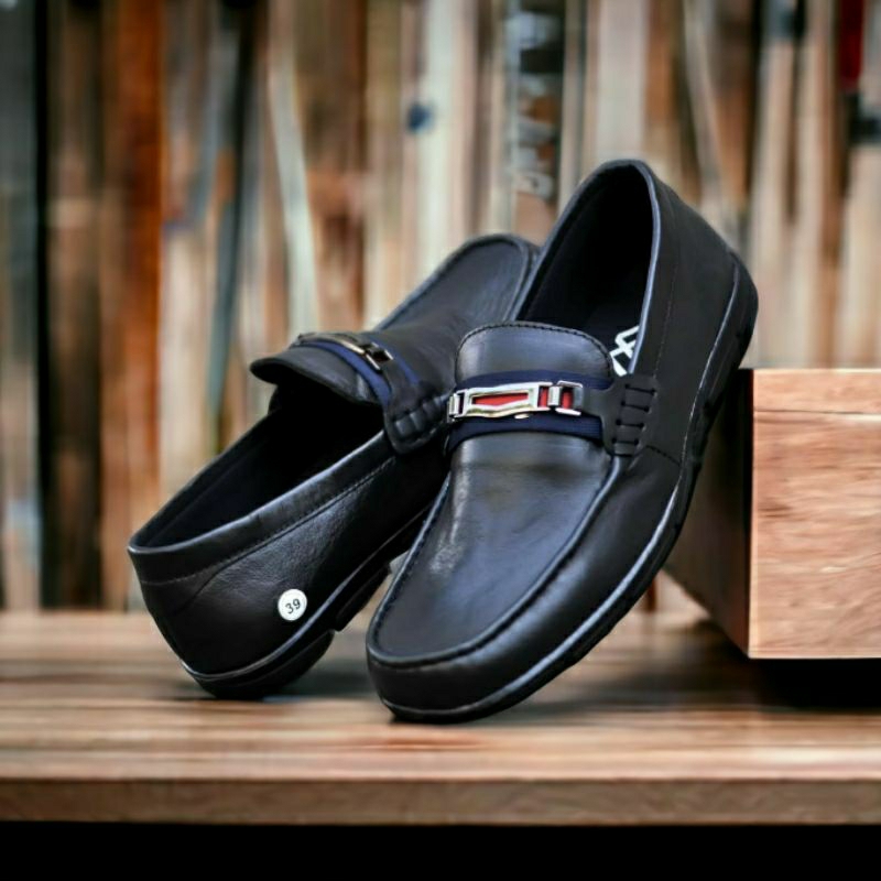 WRKSLP (KULIT ASLI) Sepatu Formal Casual Pria Kulit Asli Slip On Kerja Kasual Original Leather