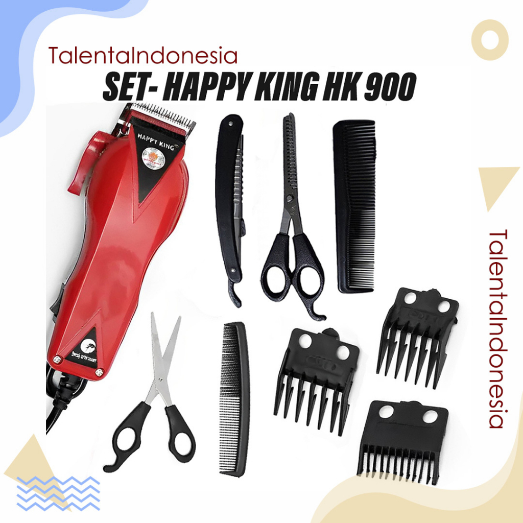 Paket Lengkap Happy King Proclipper HK 900 Alat Cukur Rambut Mesin Cukur