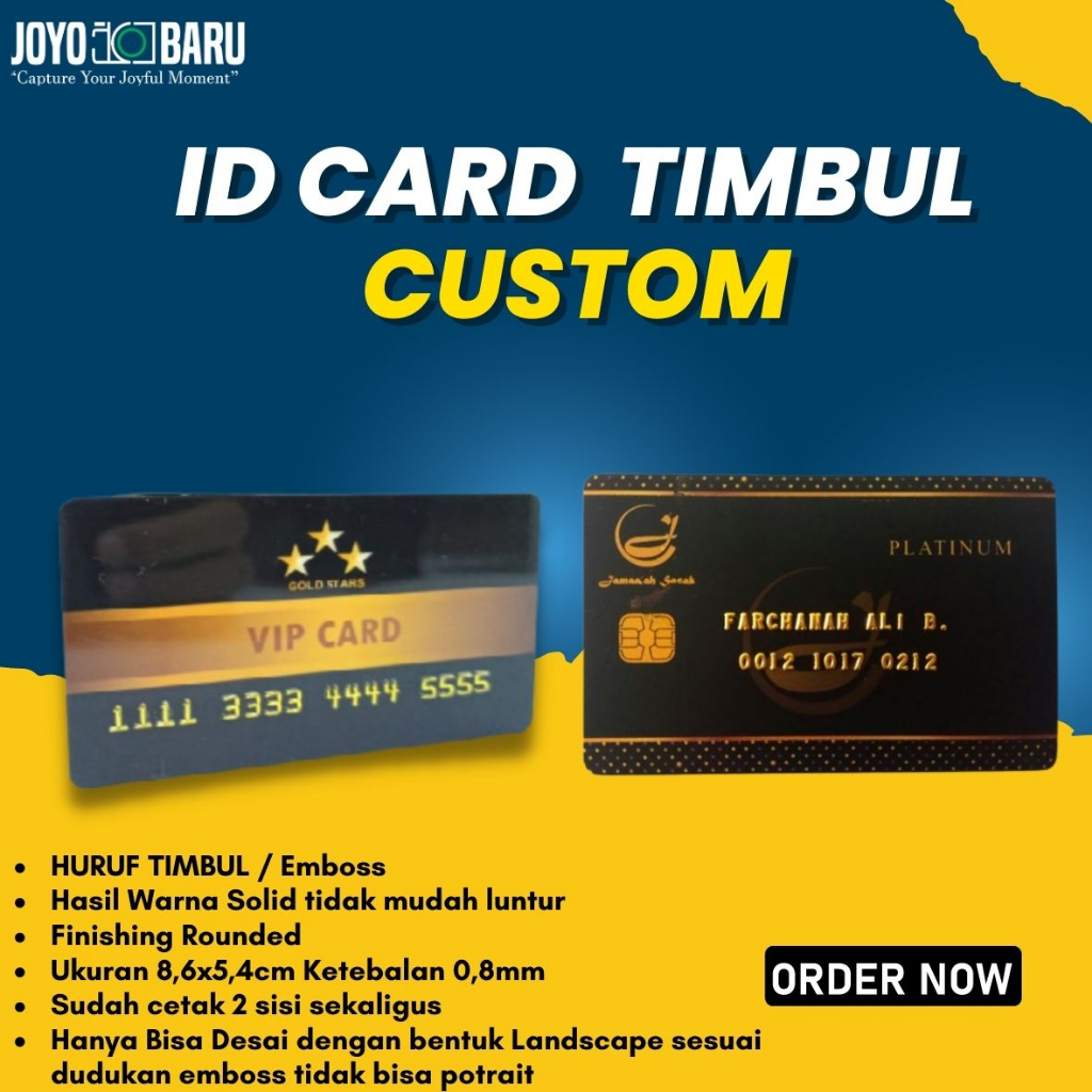 

Cetak Kartu ID CARD timbul
