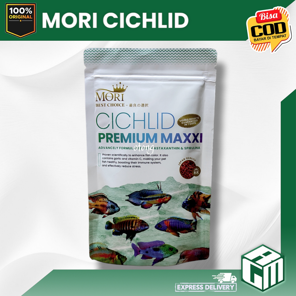 MORI Premium Chiclid Cichlid ciclid Makanan pakan Pelet Ikan Kecil