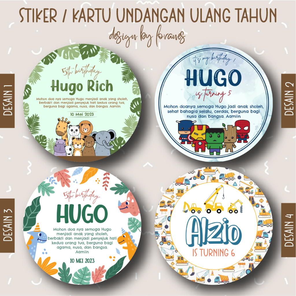 

Stiker / Kartu Ulang Tahun Anak / Undangan Ulang Tahun / Stiker Avengers / Stiker Spiderman