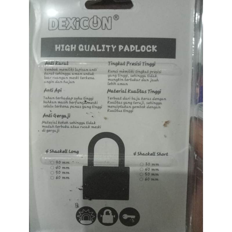 Gembok 50mm pendek/gembok pengaman