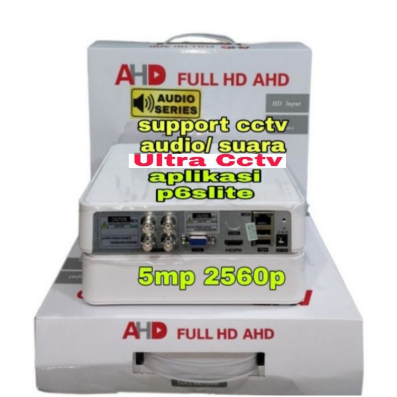 DVR AHD 4CH 4K 2560P AUDIO SERIES 5MP APLIKASI P6SLITE