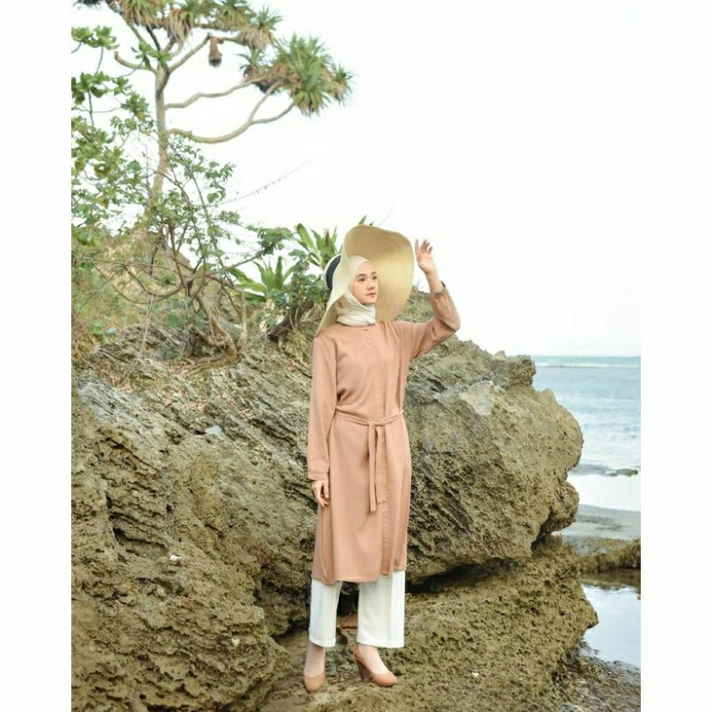 ZAMIA LONG TUNIK - KATUN RAYON PREMIUM - BAHAM ADEM