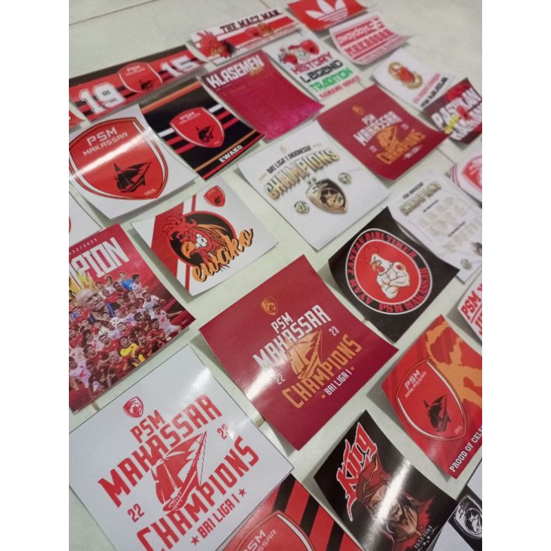 Stiker Juara Liga 1 PSM Makassar ayam jantan ewako PSM Champions l