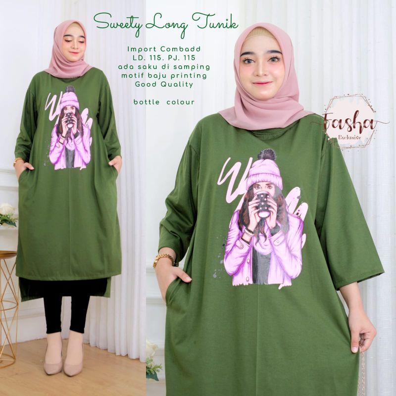 (NEW)TUNIK WANITA OOTD//AGNES/SWEETY LONG TUNIK BY FASHA