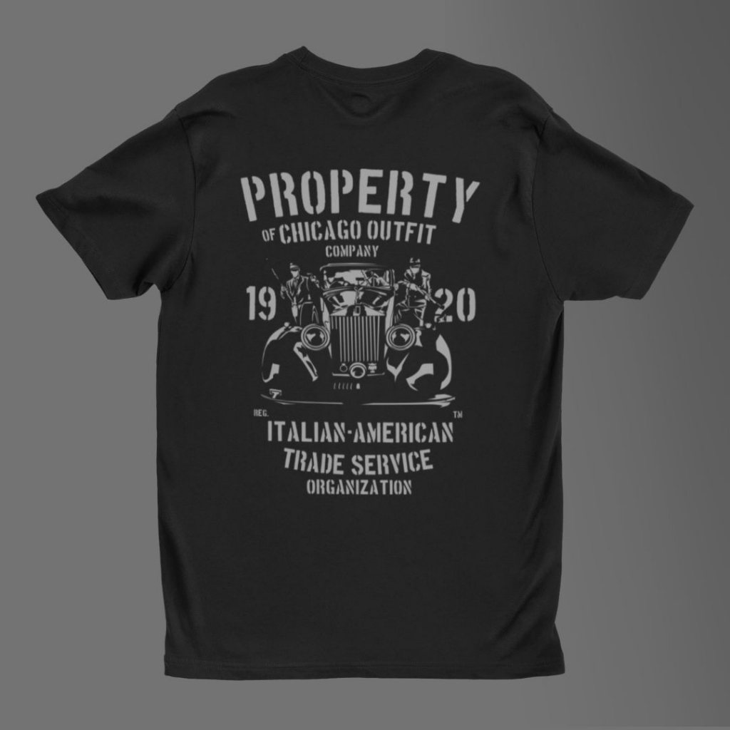 Kaos Vintage Classic Retro Mafia Al Capone Chicago Outfit Long Sleeve