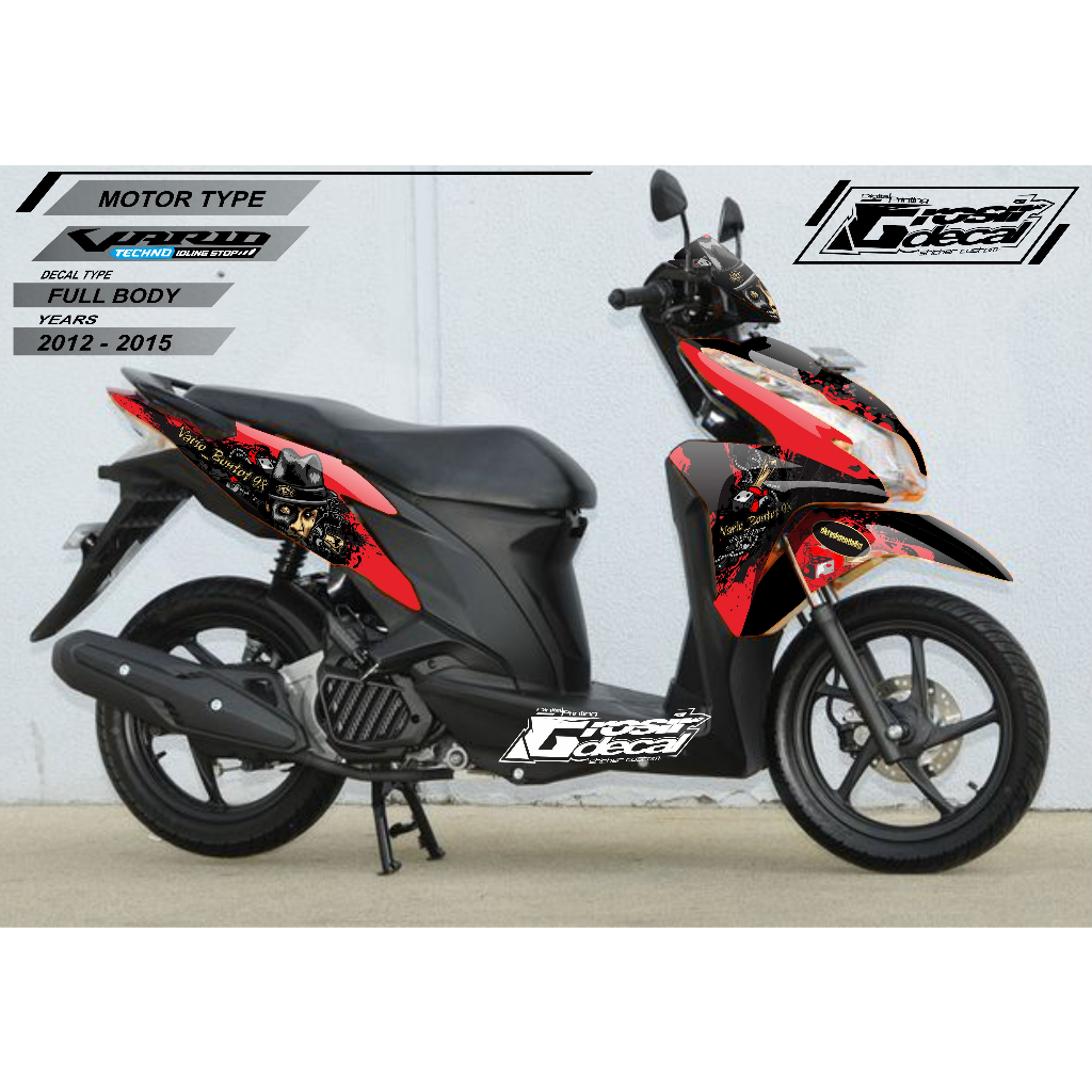 Decal Stiker Vario 125 Techno 2012 Full Body Dekal Stiker Vario 125 Lama Full Body