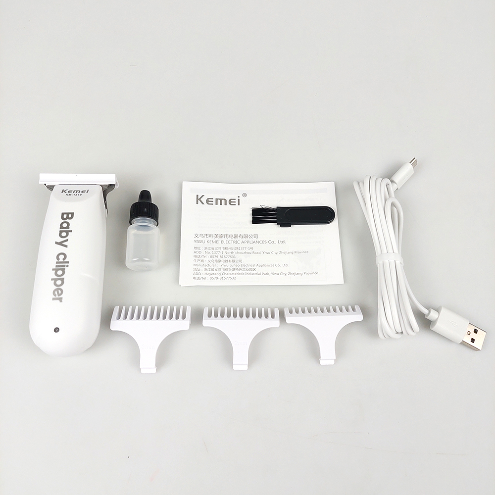 Kemei Alat Cukur Rambut Bayi Elektrik Baby Clipper Shaver - White